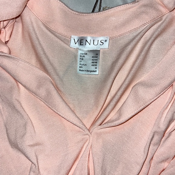 NWOT Venus Pink Dressy Wrap Top - Picture 4 of 5
